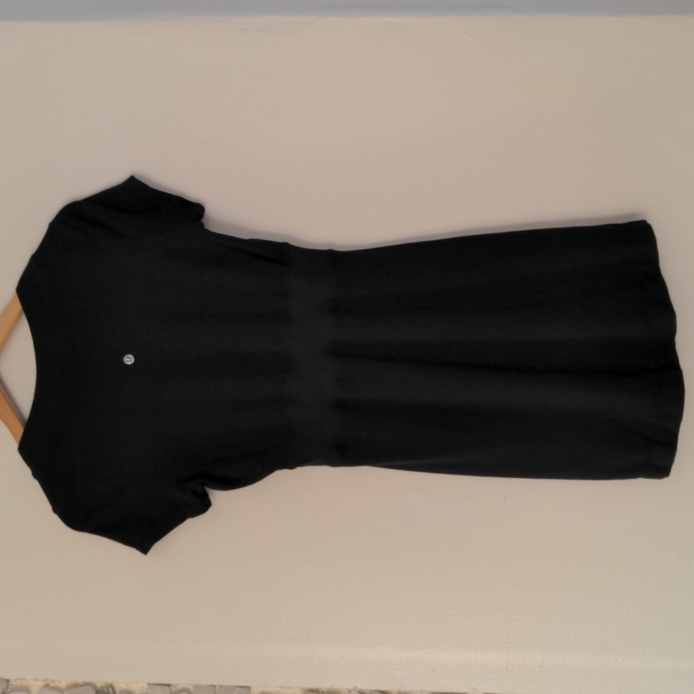 Lululemon Athletica Dance Pulse Dress Women's Size 6 Black Short Sleeve Stretch - Picture 4 of 10